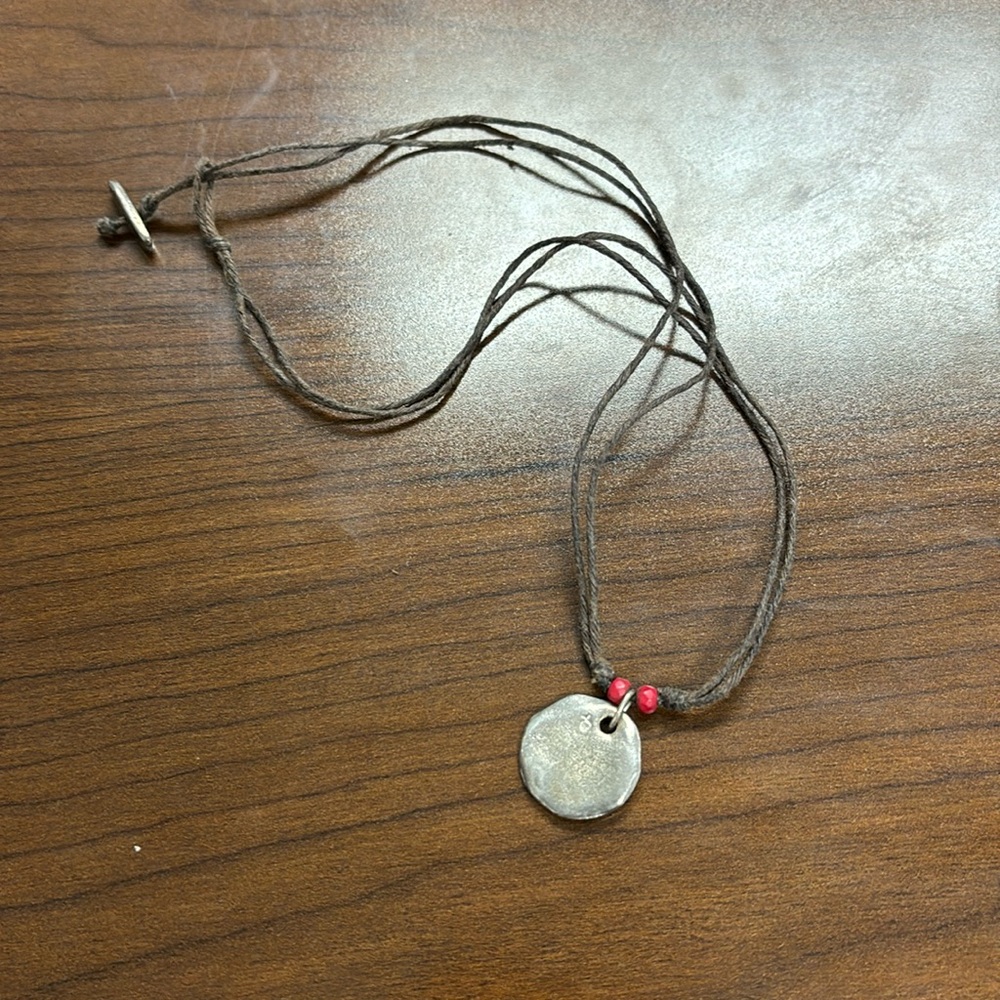 Silver coin necklace